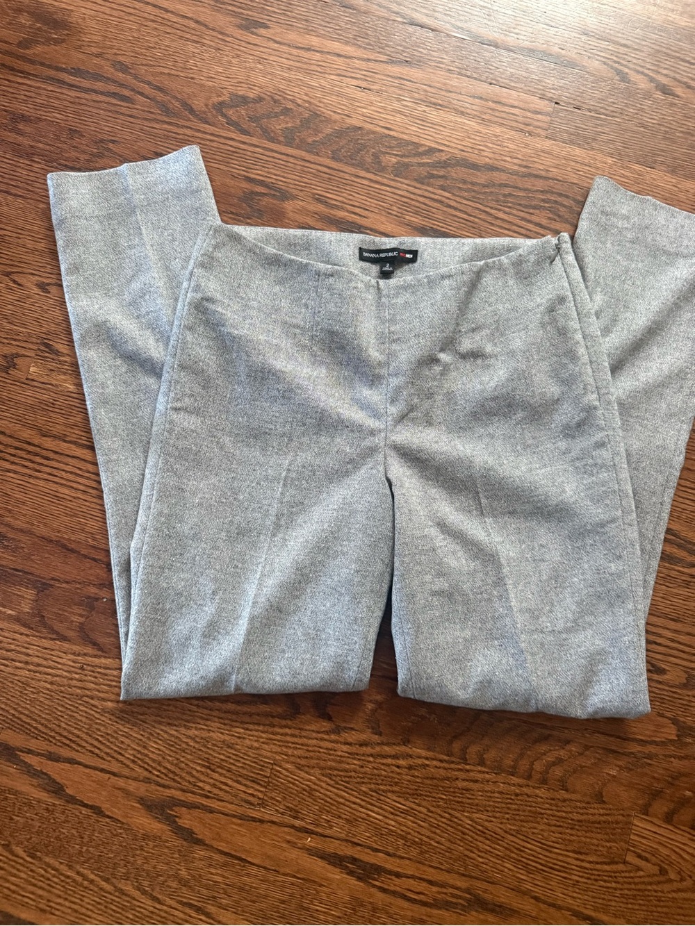 LIGHT GREY WOOL BLEND TROUSERS